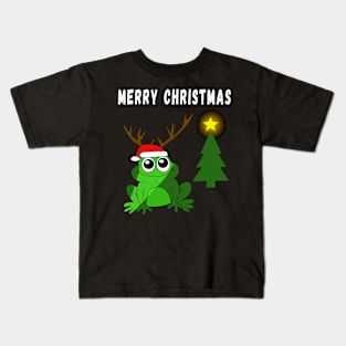 A frog and christmas tree Kids T-Shirt